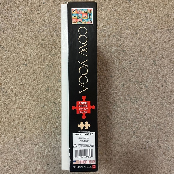 Adorable Cow Yoga 1,000 piece puzzle - GUC- Made in USA 🇺🇸 - Picture 2 of 3